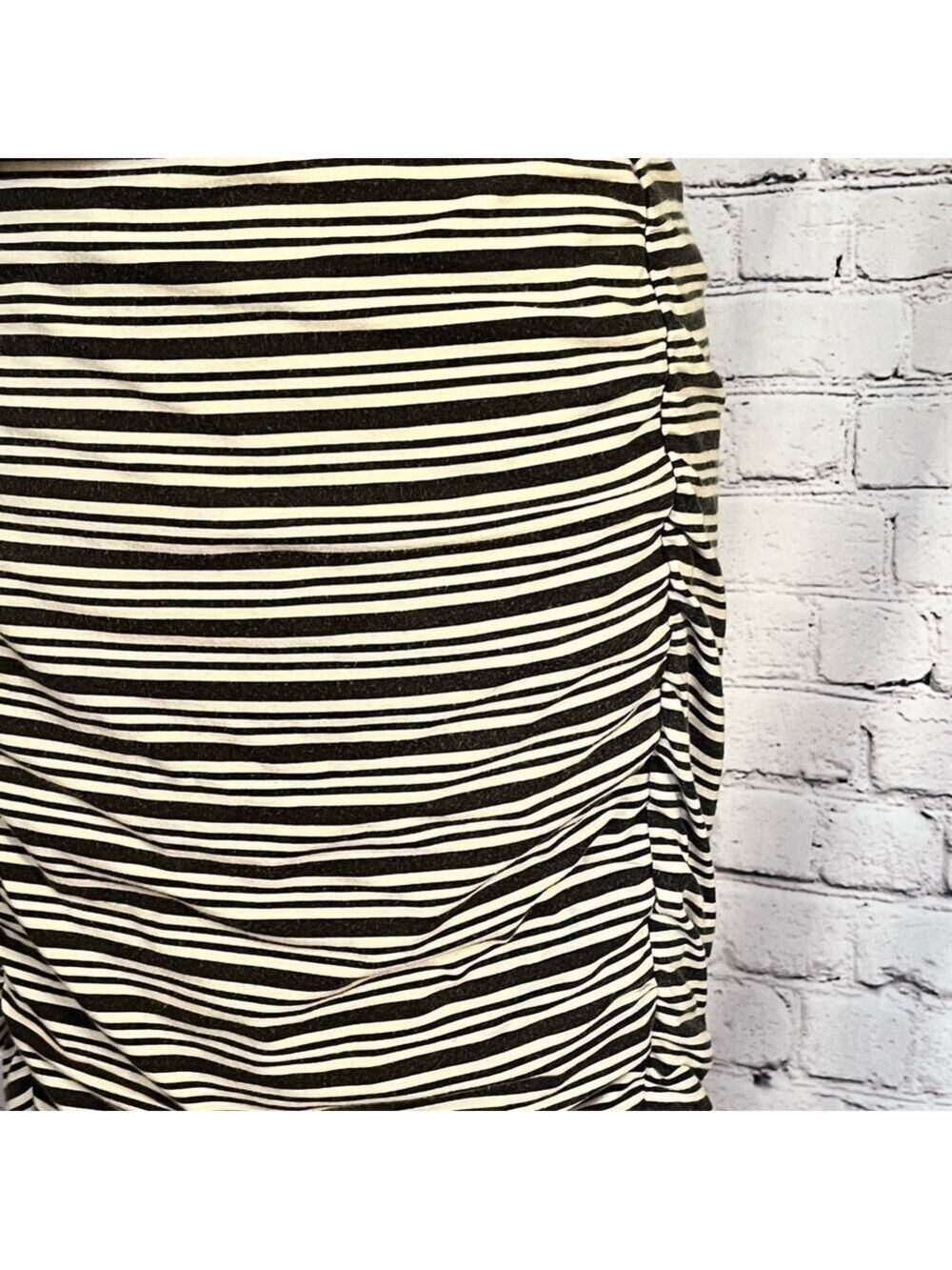 Athleta Black & White Striped Tulip Hem Sleeveless Dress Size Small Tall EUC - Picture 5 of 11